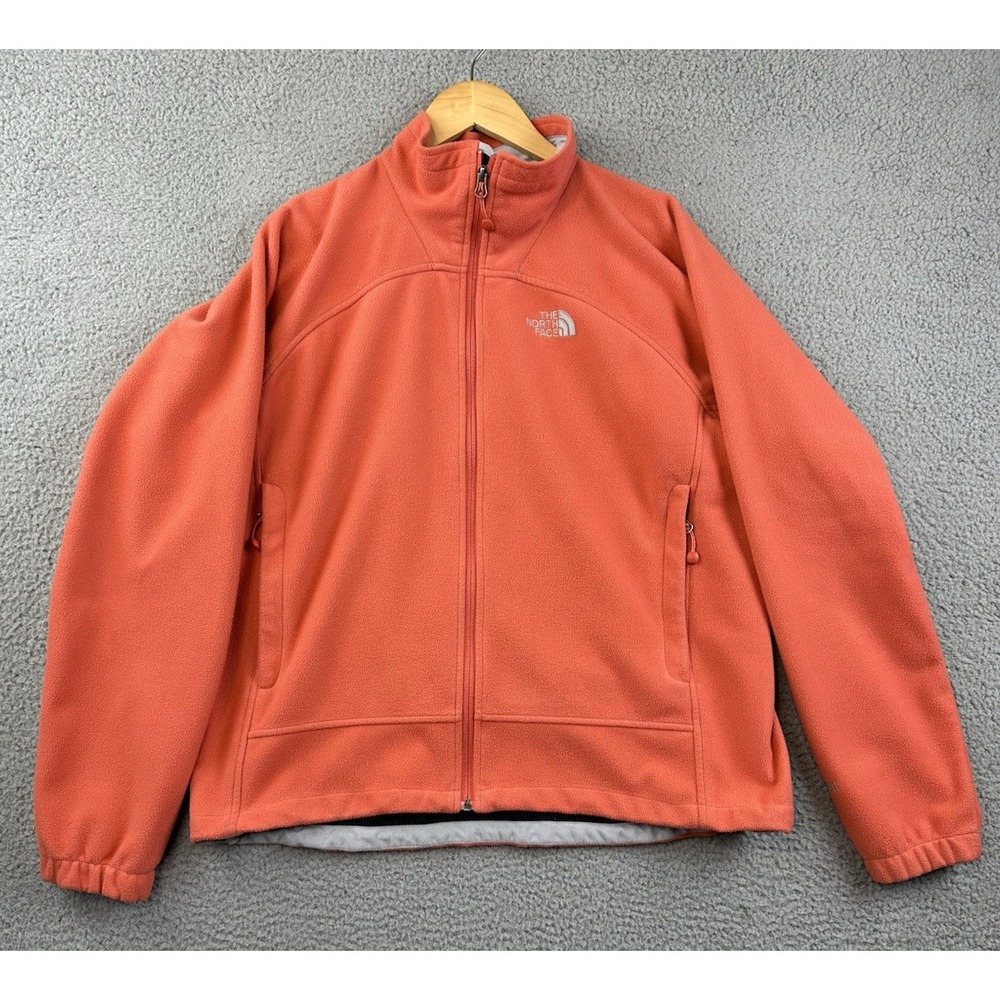 The North Face Jacket Womens XL Orange WindWall Softshell Lined Full Zip
